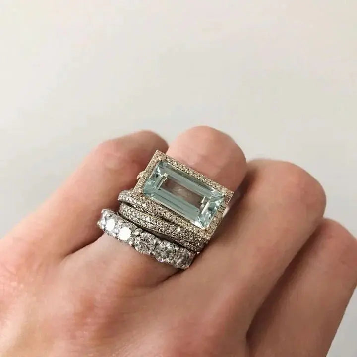 Bohemian Lagoon Blue Glass Ring