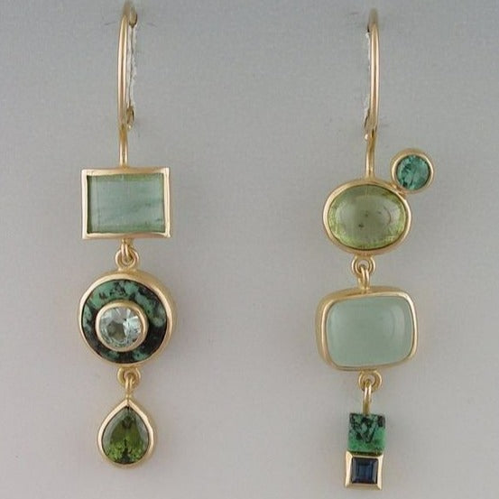 Retro Green Earrings