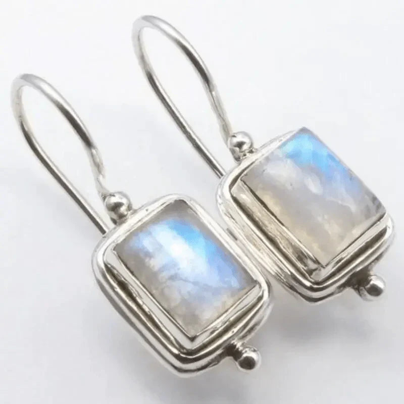 Margot | Vintage Square Moonstone Earrings