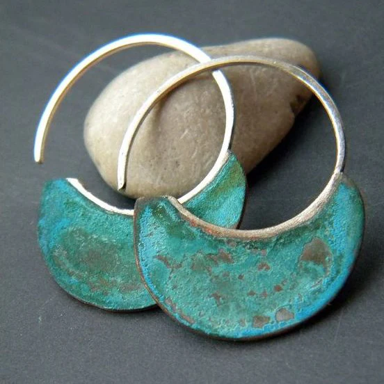 Antique-Inspired Turquoise Patina Earrings