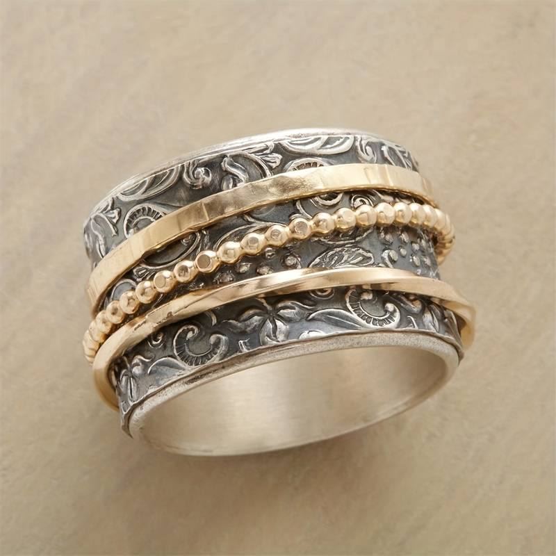 Gold and Silver Antique Vintage Ring