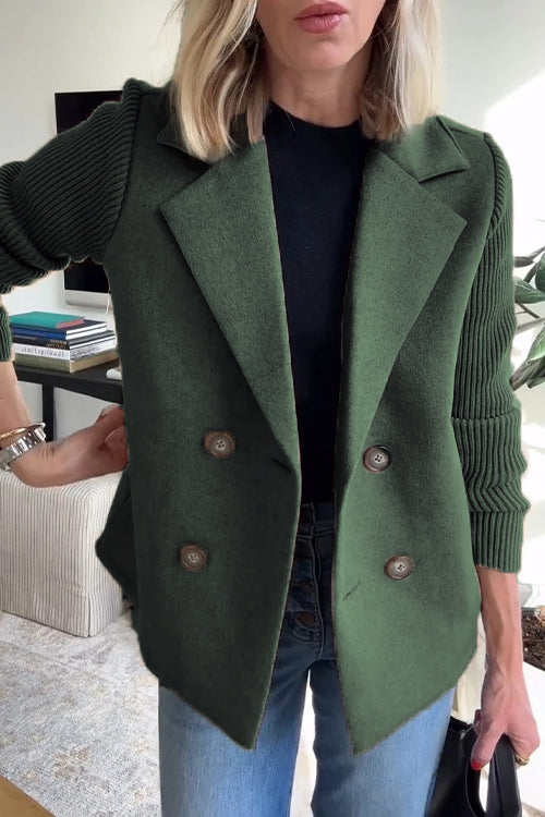 Leanor - Blazer z dzianinowymi rękawami
