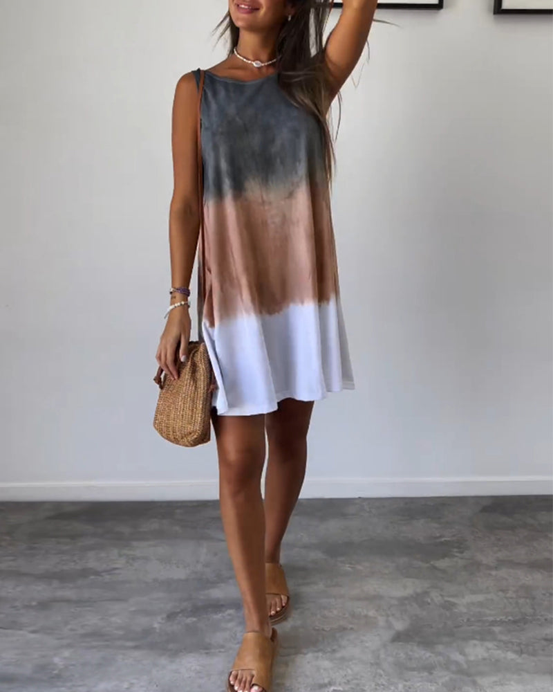 Josie - Gradient Tie Dye Mini Dress