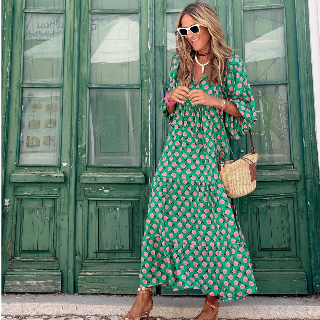 Mabel – Breezy High-Low Geometric Print Dress
