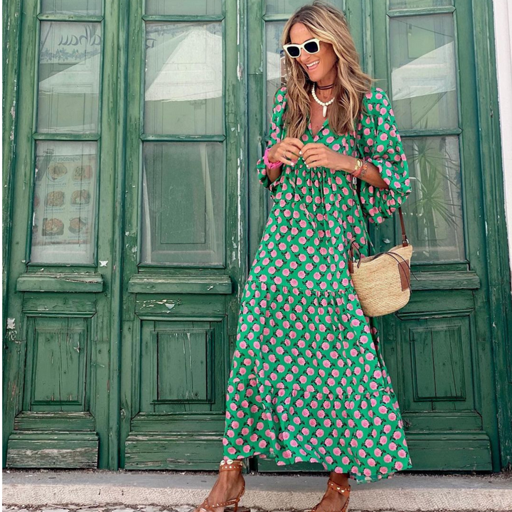Mabel – Breezy High-Low Geometric Print Dress