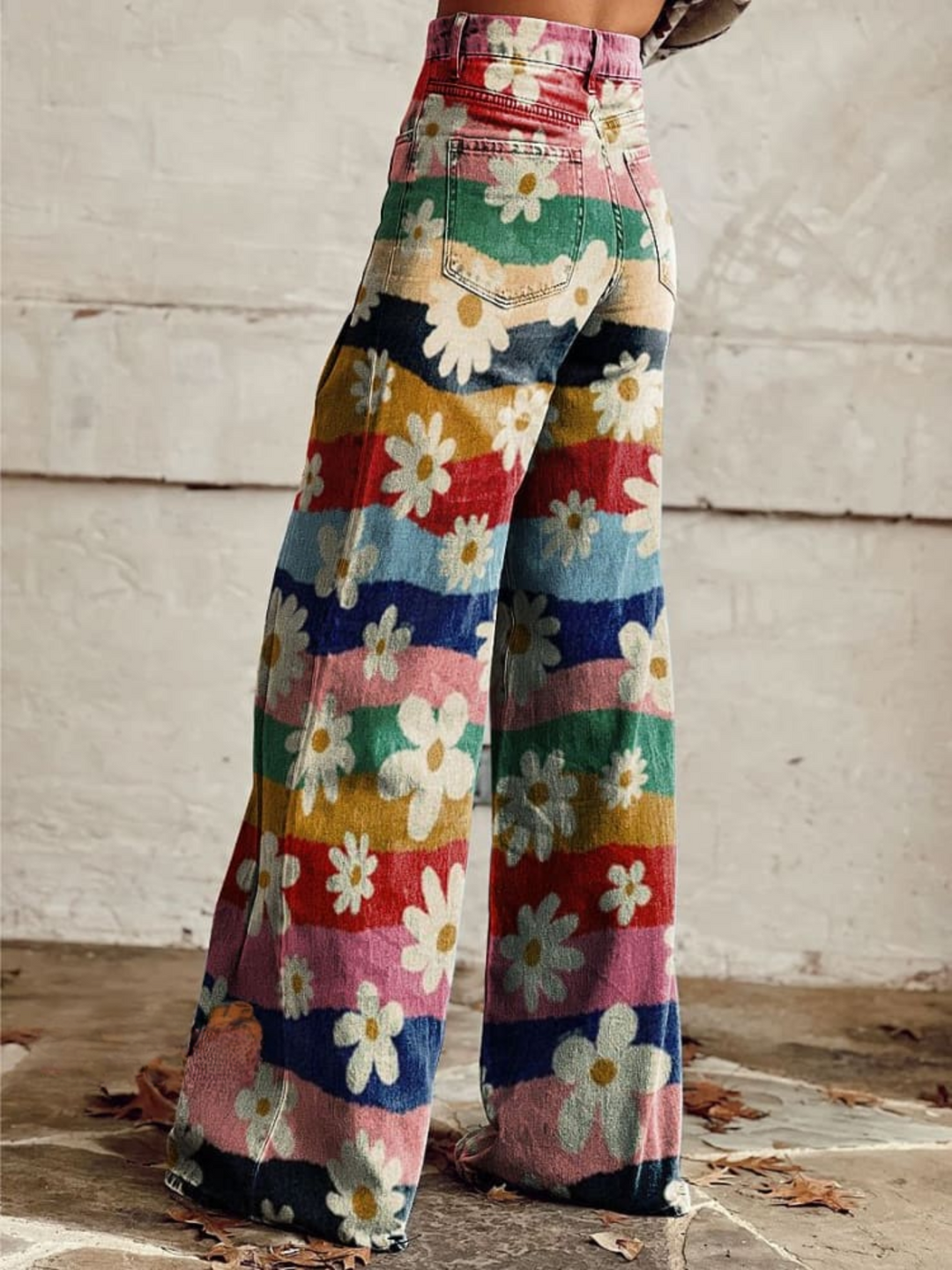 LÉON | Elegant and Comfortable Floral Retro Pants