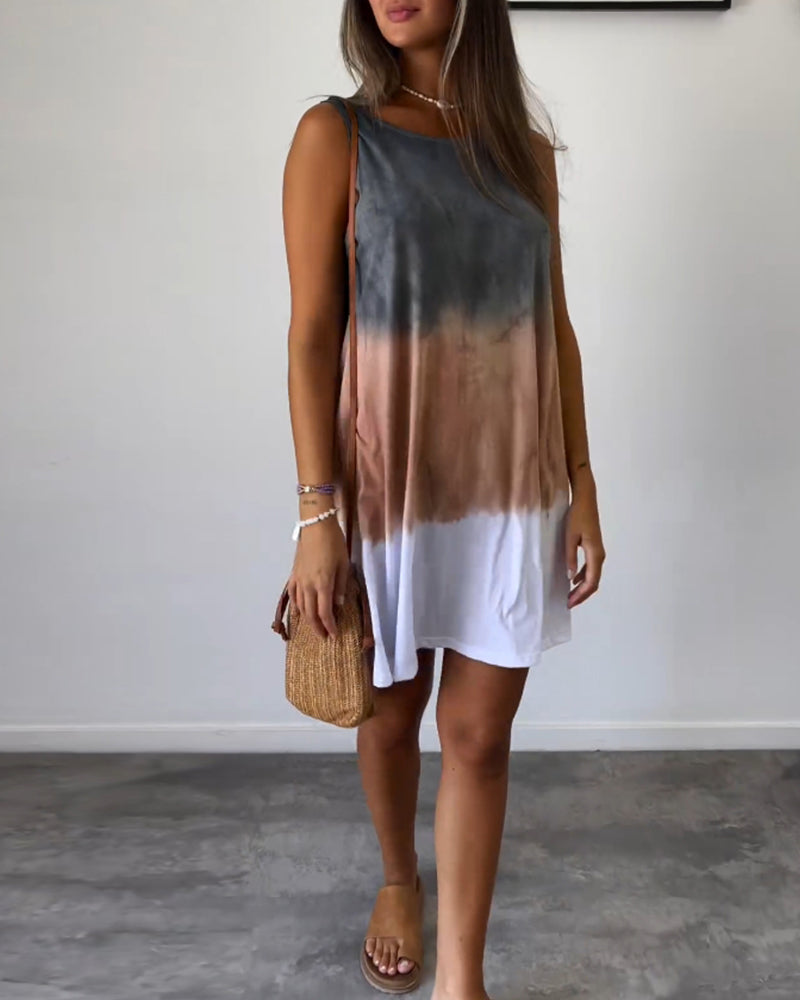 Josie - Gradient Tie Dye Mini Dress