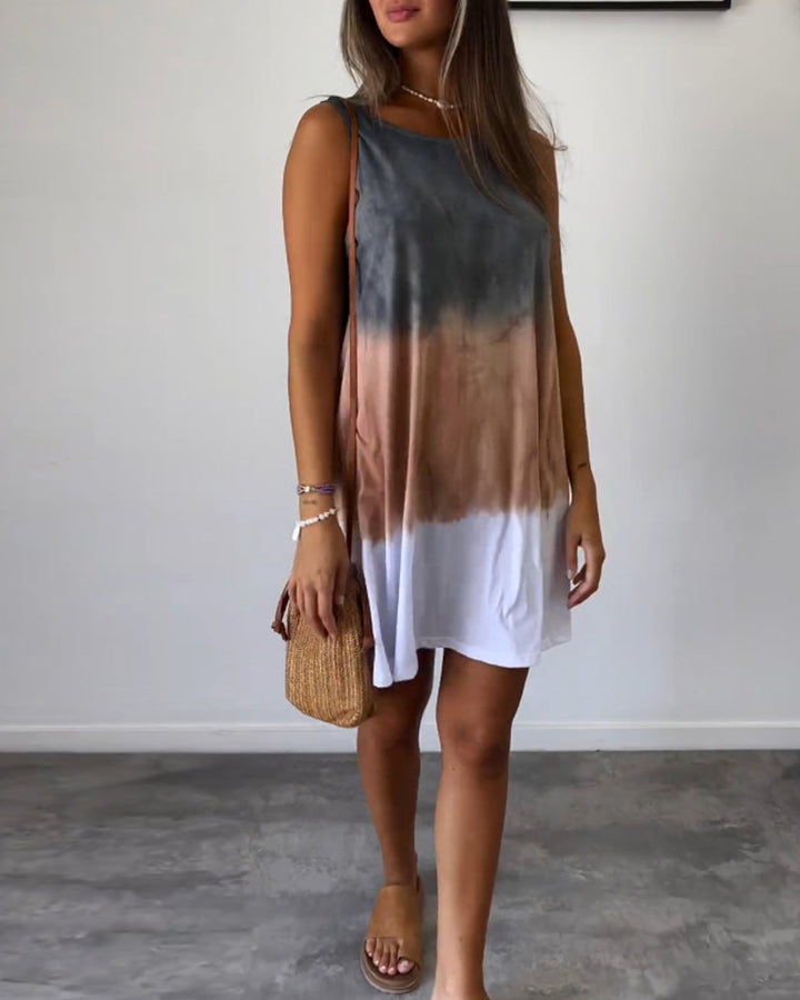 Josie - Gradient Tie Dye Mini Dress