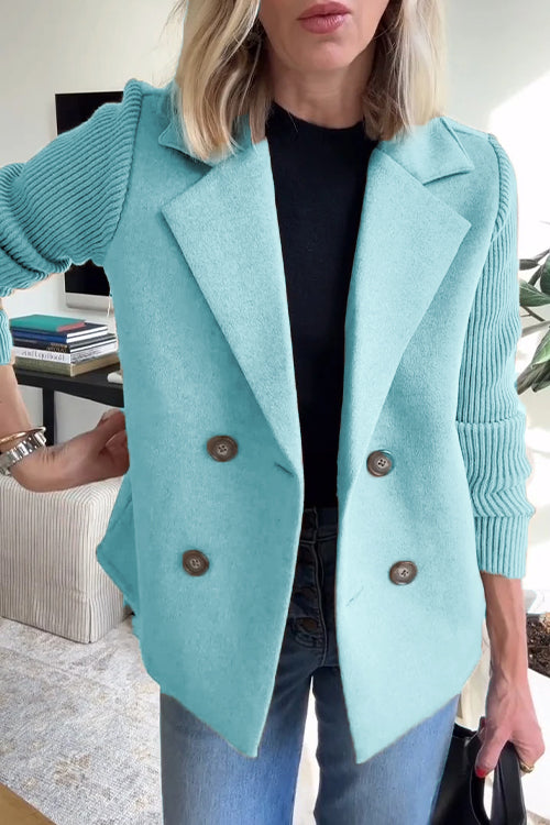 Leanor - Blazer z dzianinowymi rękawami