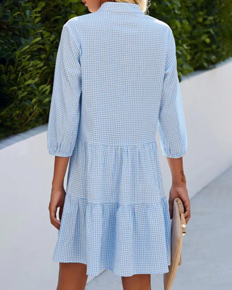 Marie™ | Lightweight and Flattering Plaid Summer Dress