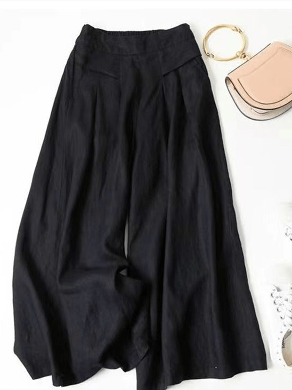 Zorina - Wide Leg Lightweight Long Trousers