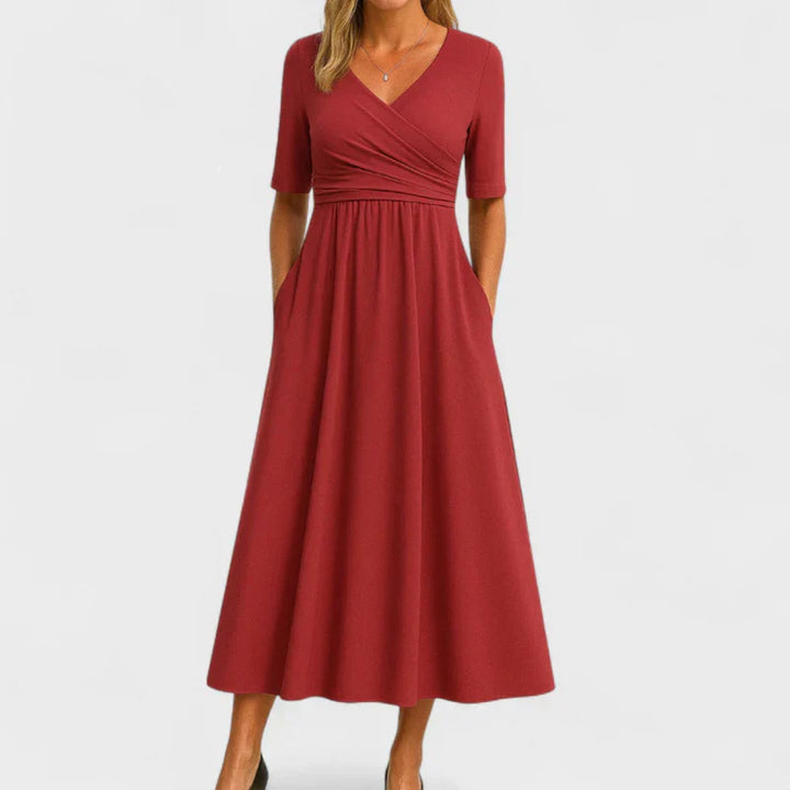 Isabella™ | Crossed dress with short sleeves