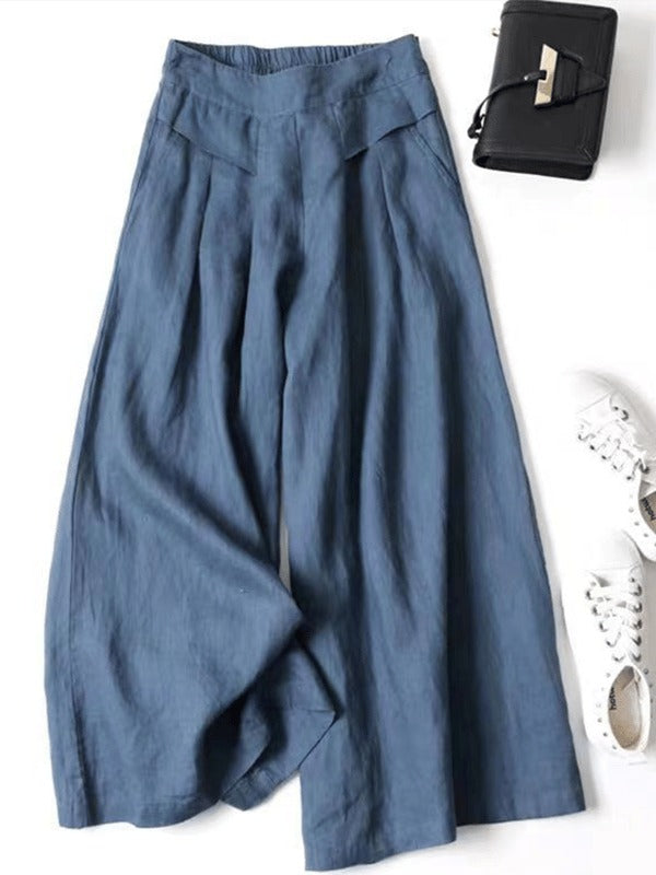 Zorina - Wide Leg Lightweight Long Trousers