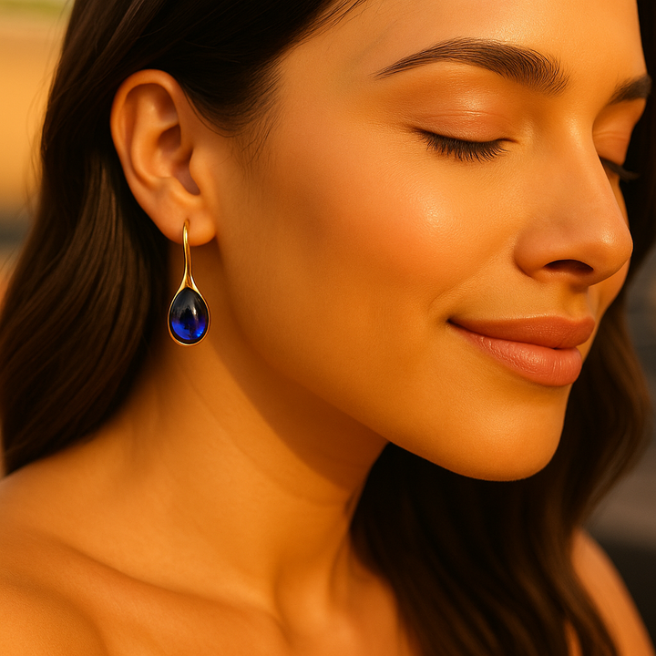 Beachy Sandstone Crystal Earrings