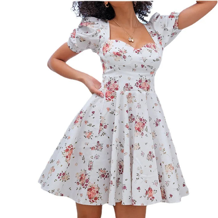 Solea Low Cut Backless Floral Dress