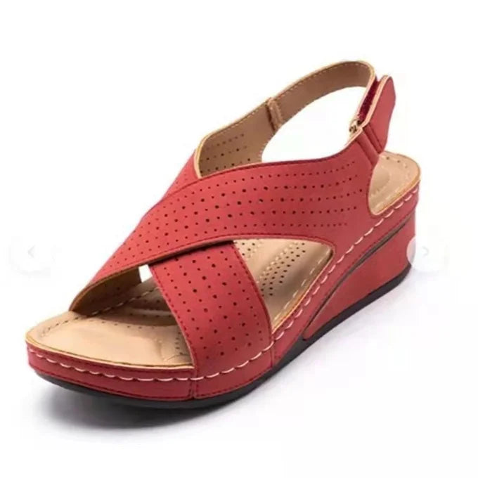 Solenn | Mid Heel Wedge Sandals