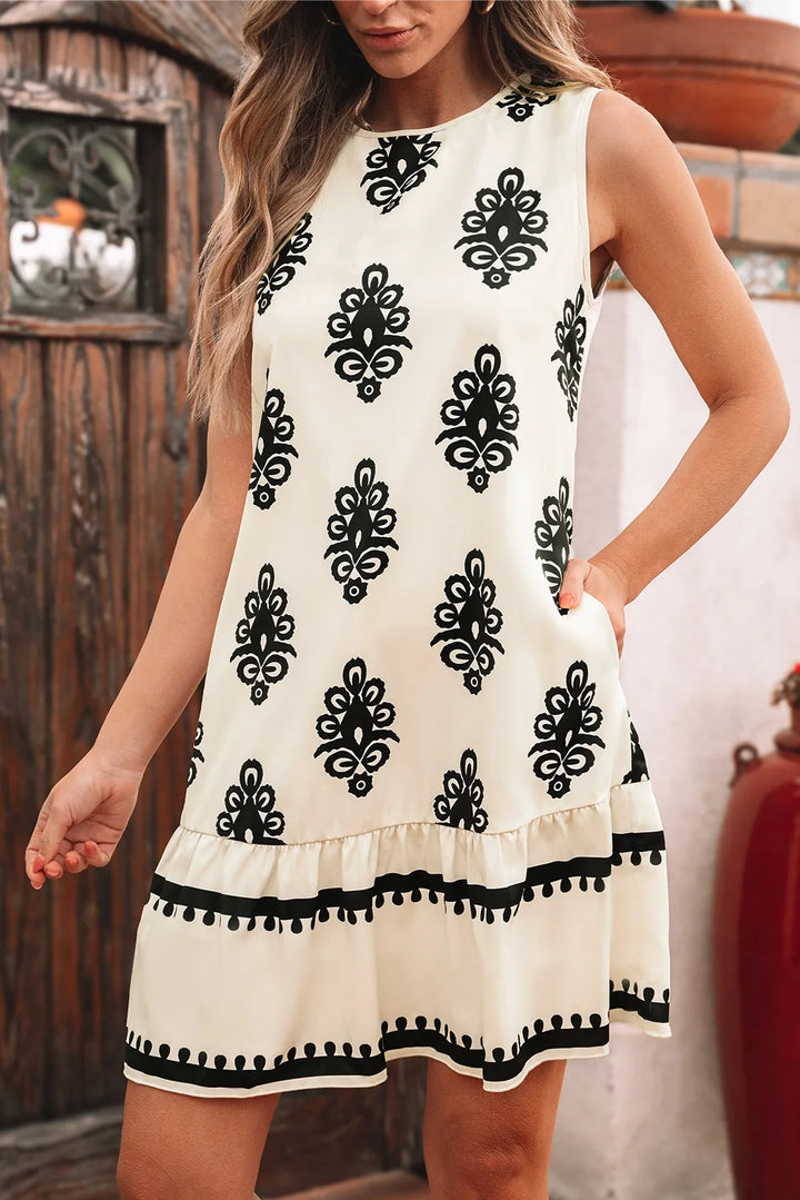 Indie Boho Geometric Mini Dress