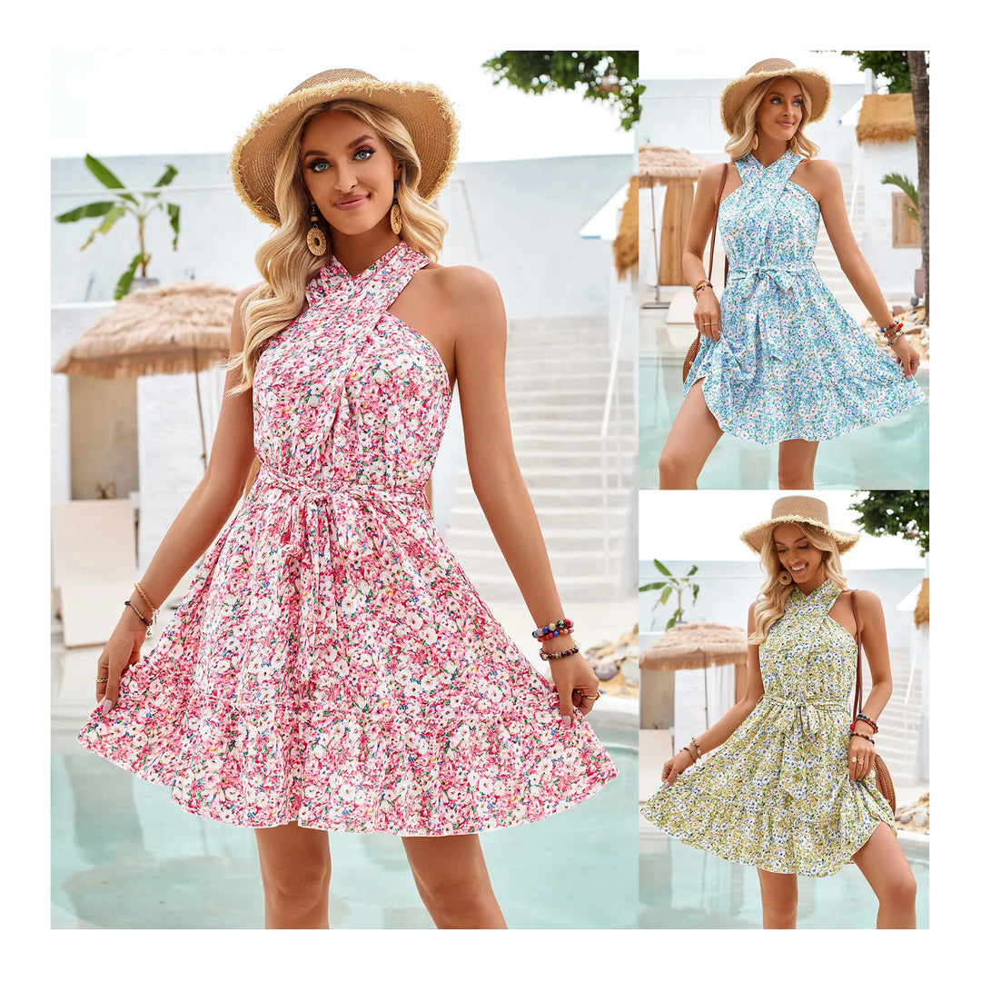 Noa Halter Boho Midi Dress