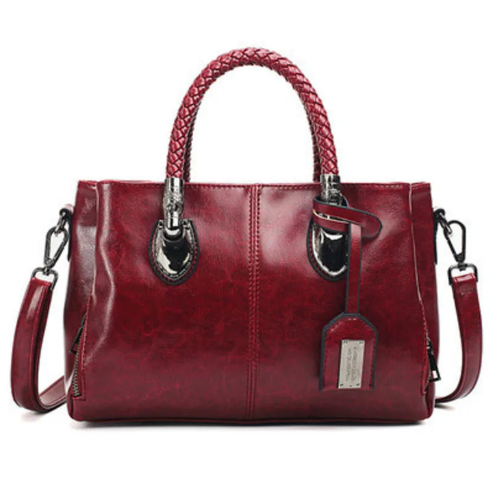 Pia® | Elegancka torba z plecionymi uchwytami