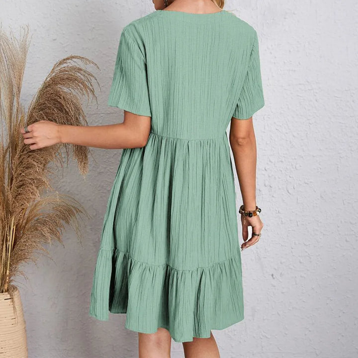 Hadley - Boho Chic Ruffle Mini Dress