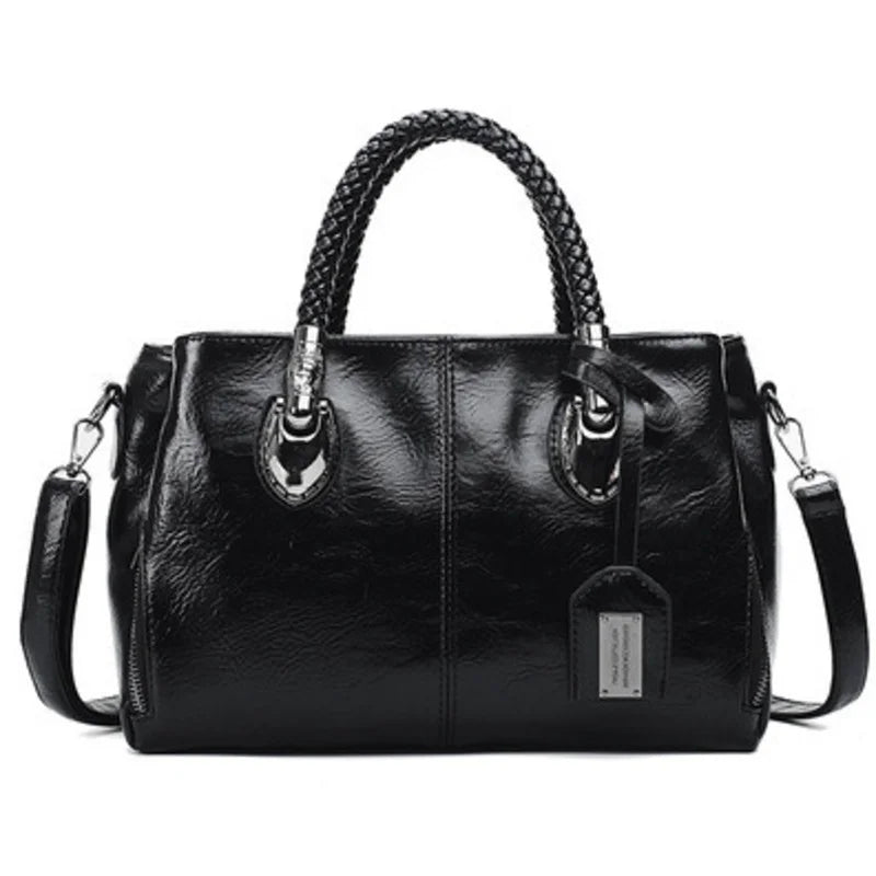 Pia® | Elegancka torba z plecionymi uchwytami