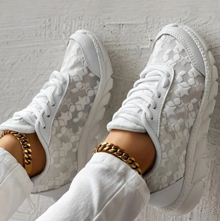 Elorene |  BlossomStep Lace Sneakers