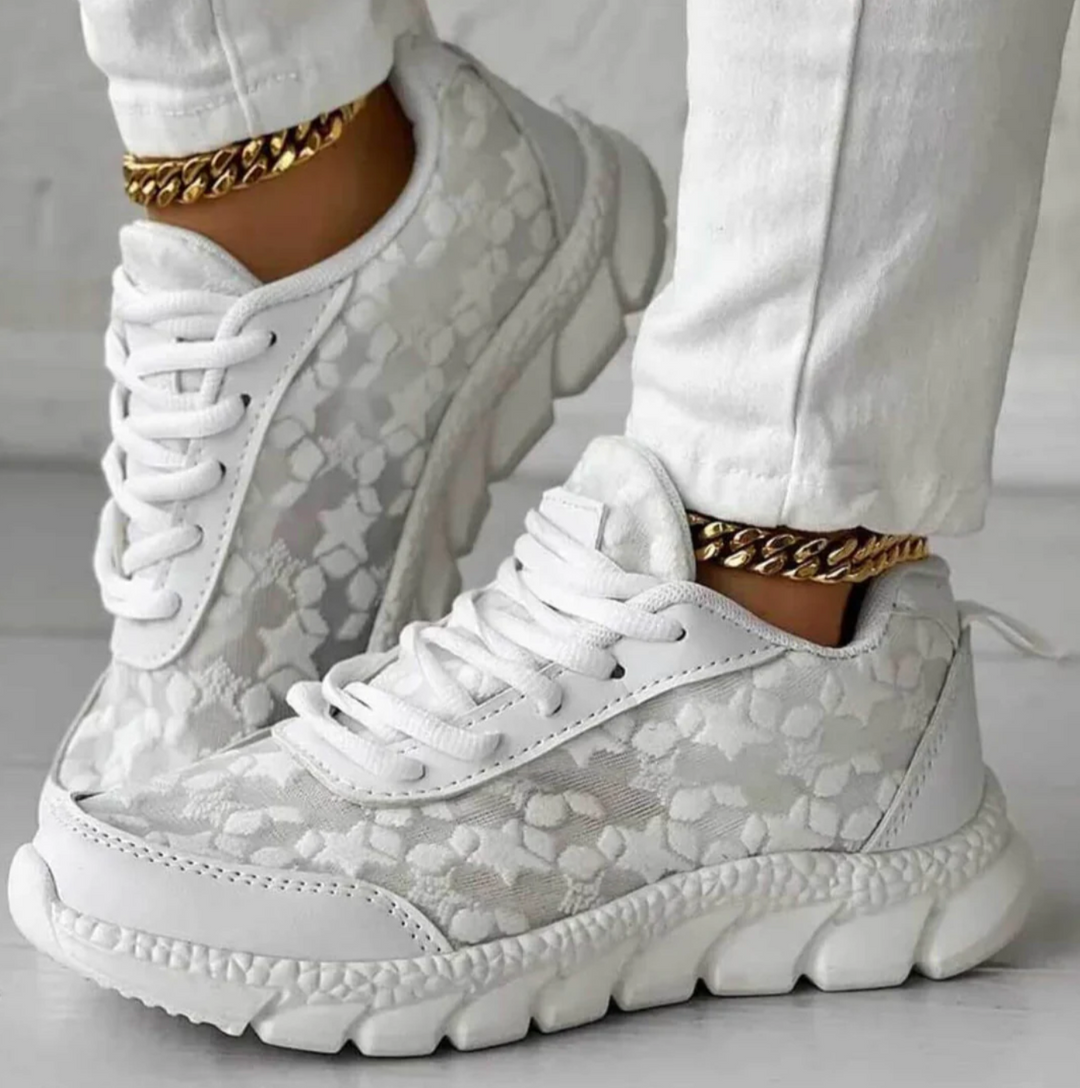 Elorene |  BlossomStep Lace Sneakers