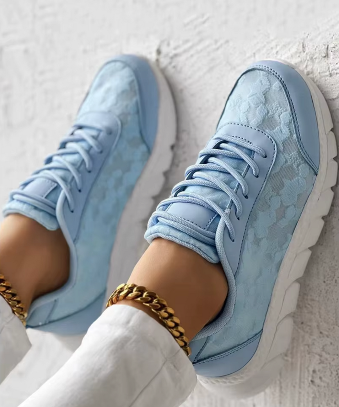 Elorene |  BlossomStep Lace Sneakers