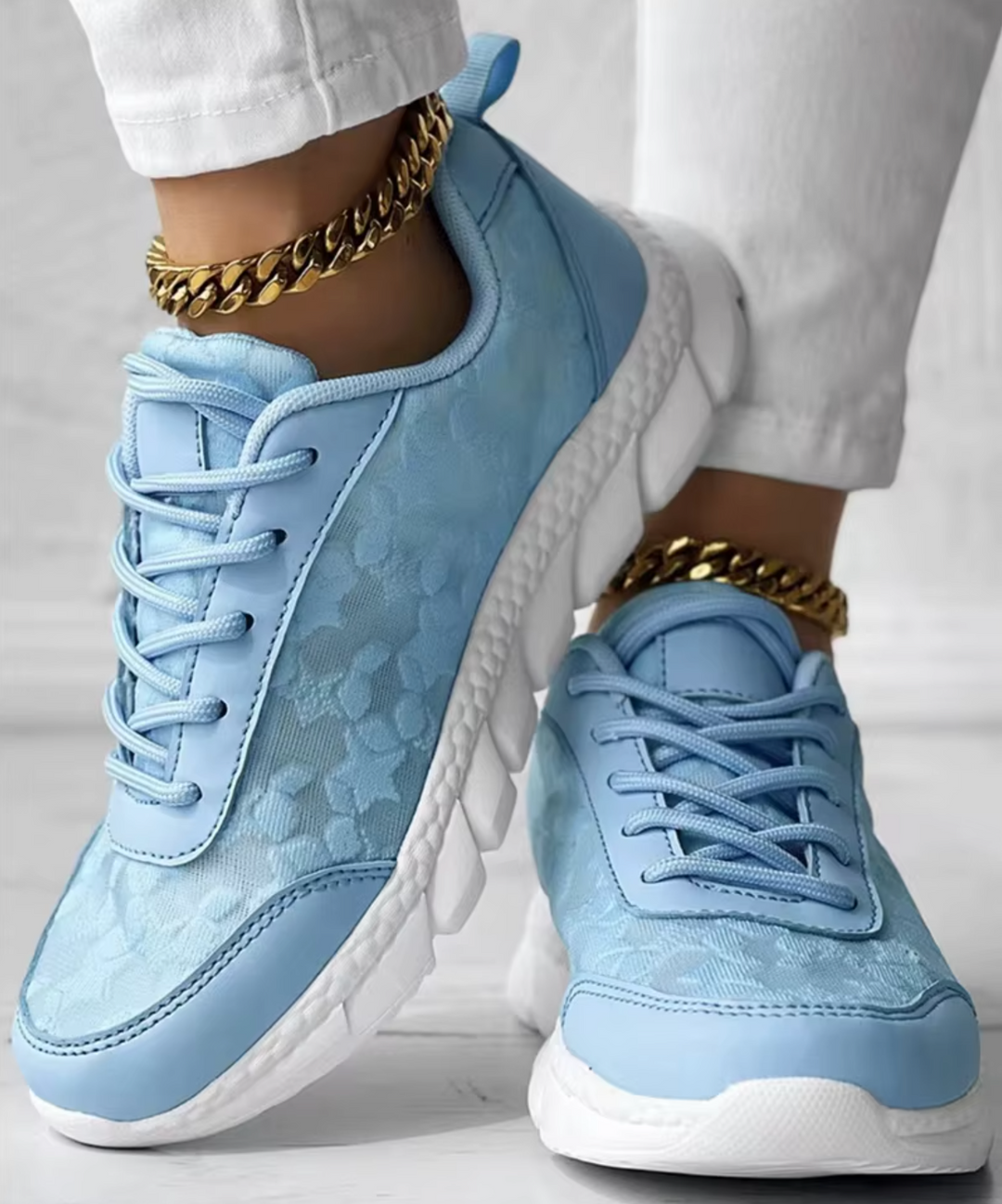 Elorene |  BlossomStep Lace Sneakers