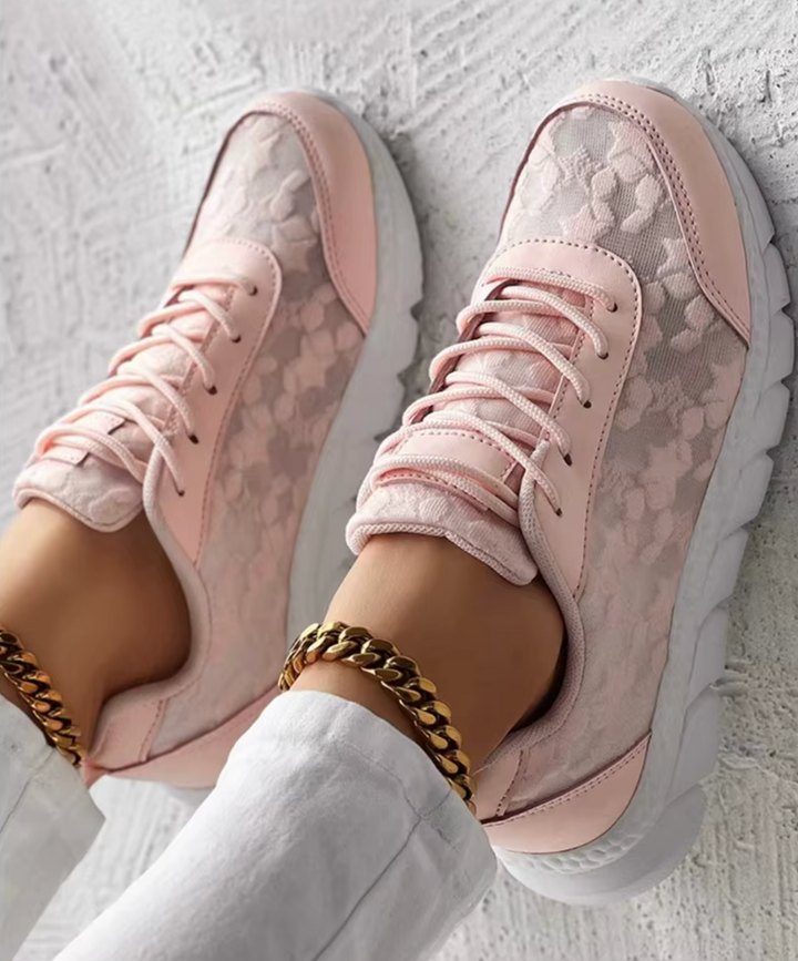 Elorene |  BlossomStep Lace Sneakers