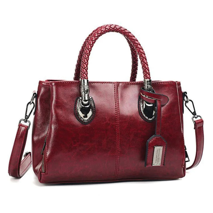 Pia® | Elegancka torba z plecionymi uchwytami