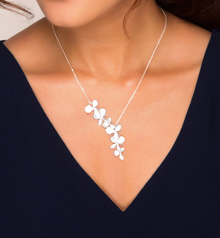 Teddy - Vintage Silver Flower Necklace