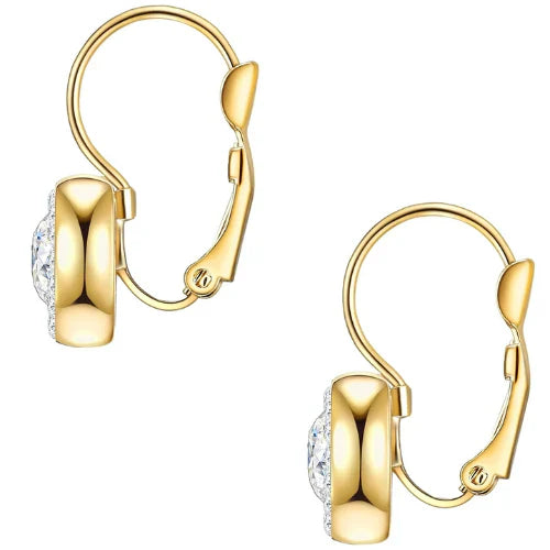 Eveline | Vintage Gold Earrings with Opal Stone