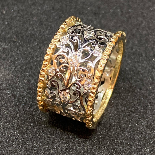 Zena - Vintage Zirconia Ivy Ring