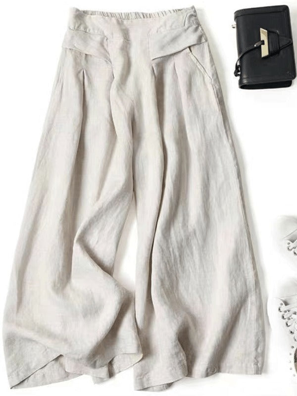 Zorina - Wide Leg Lightweight Long Trousers