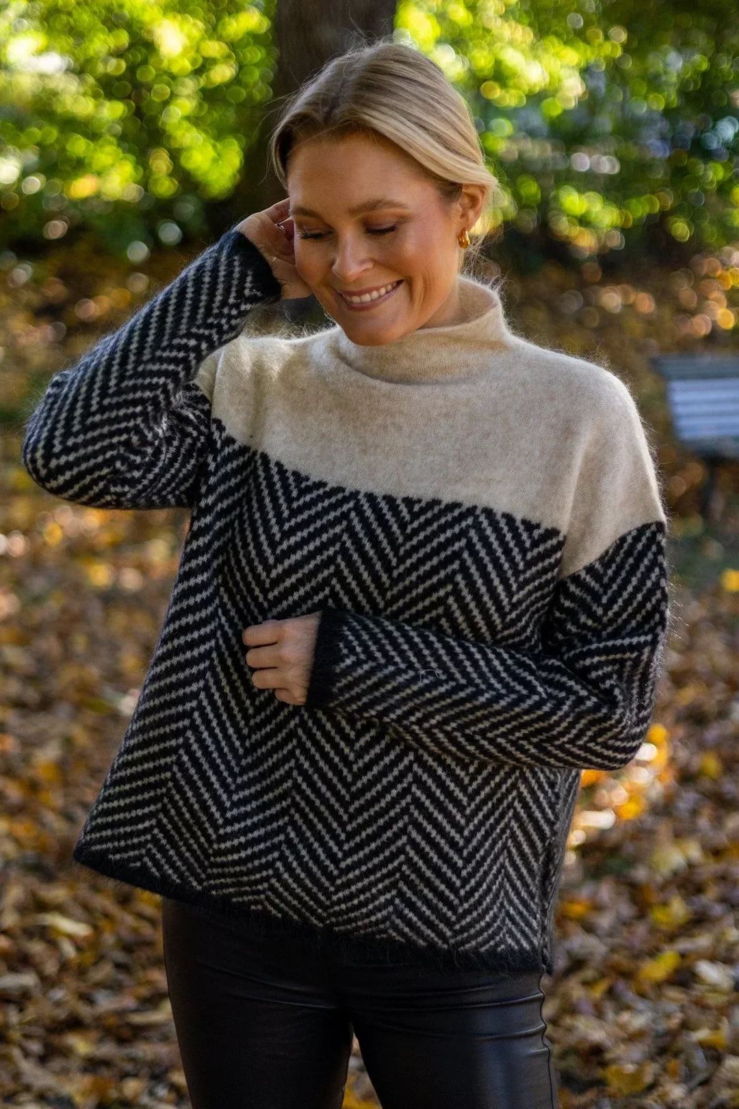 Adelie - Sweter z golfem