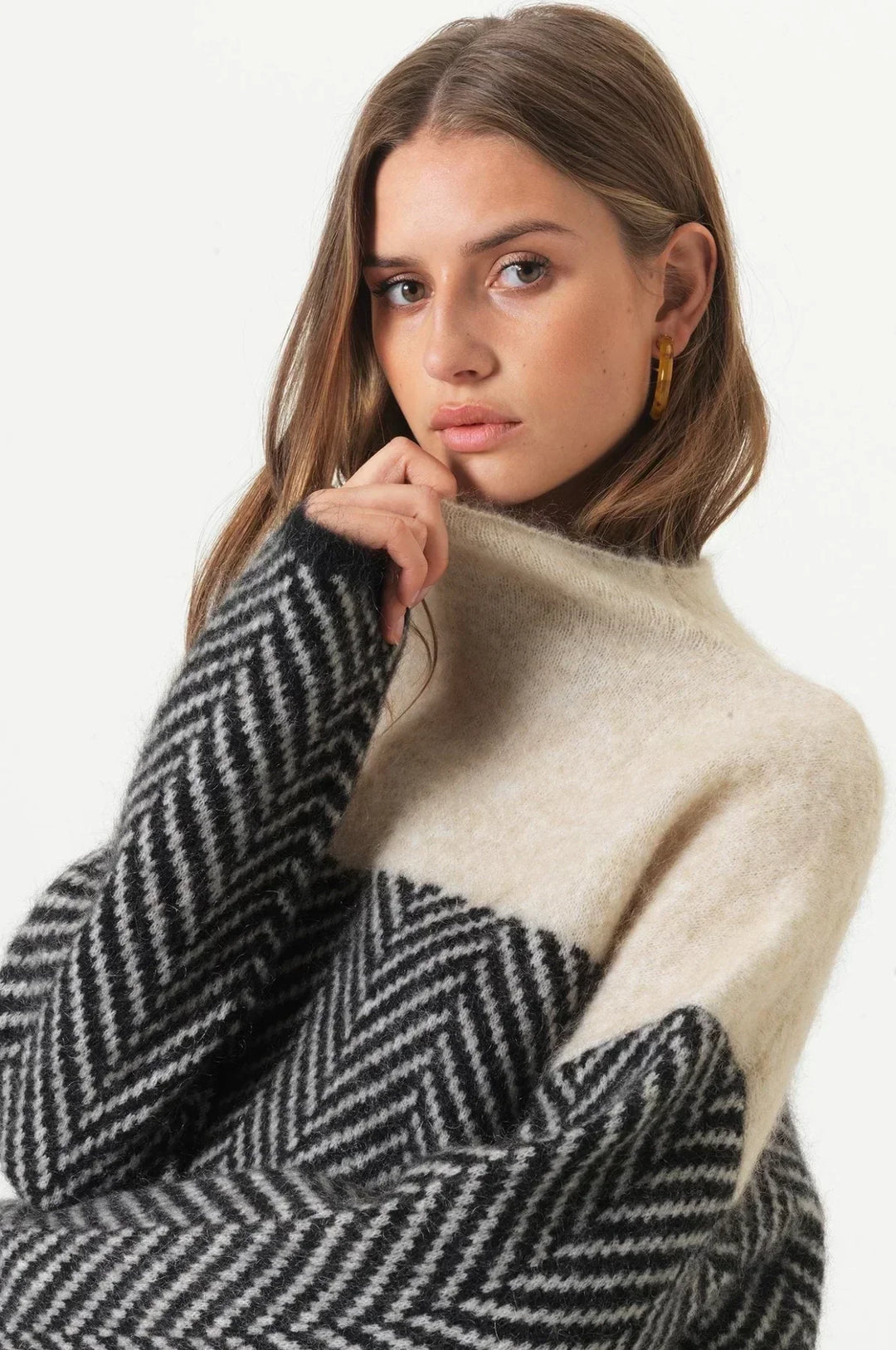 Adelie - Sweter z golfem