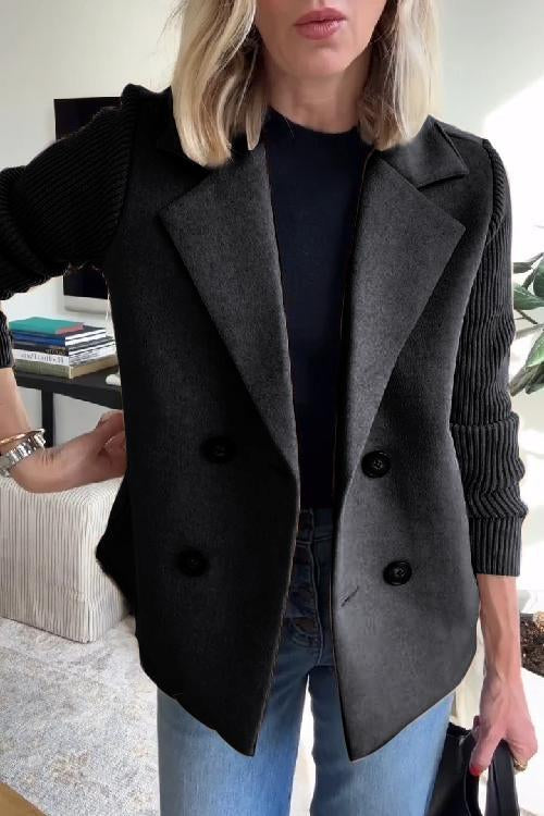 Leanor - Blazer z dzianinowymi rękawami