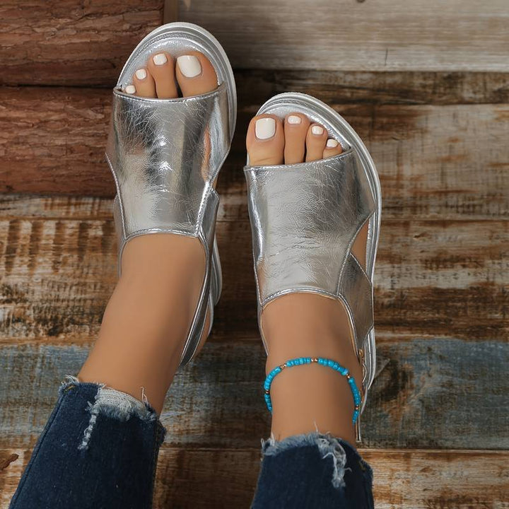 Skye | Metallic Wedge Chic Sandal