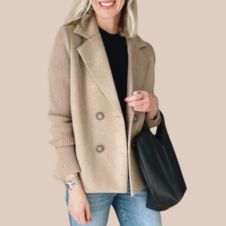 Leanor - Blazer z dzianinowymi rękawami